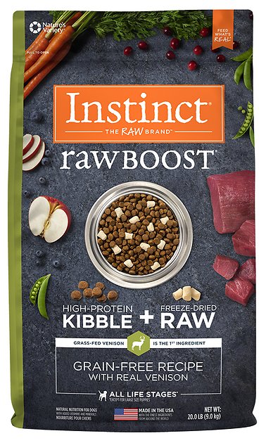 Instinct by Nature's Variety Raw Boost Grain-Free Recipe with Real Venison Dry Dog Food