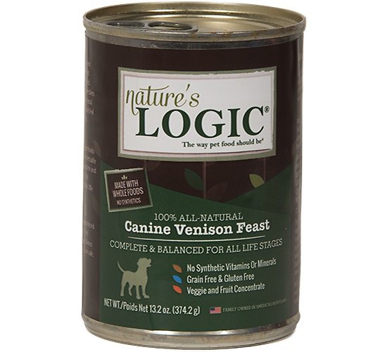 Nature's Logic Venison Feast Grain-Free Canned Dog Food, 13.2-oz, case of 12