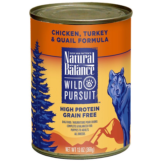 Natural Balance Wild Pursuit Chicken, Turkey & Quail Formula Grain-Free Canned Dog Food