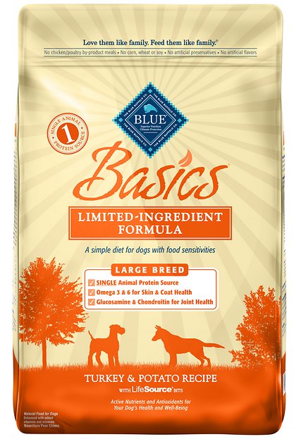 Blue Buffalo Basics Turkey & Potato Recipe Large Breed Adult Dry Dog Food, 24-lb bag