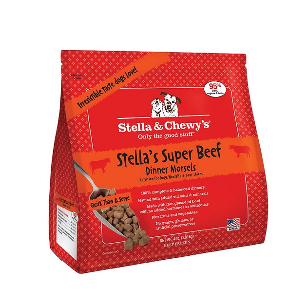 Stella & Chewy's Stella's Super Beef Dinner Morsels Raw Frozen Dog Food, 4-lb bag