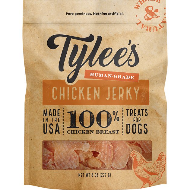 Tylee's Chicken Jerky Human-Grade Dog Treats, 8-oz bag