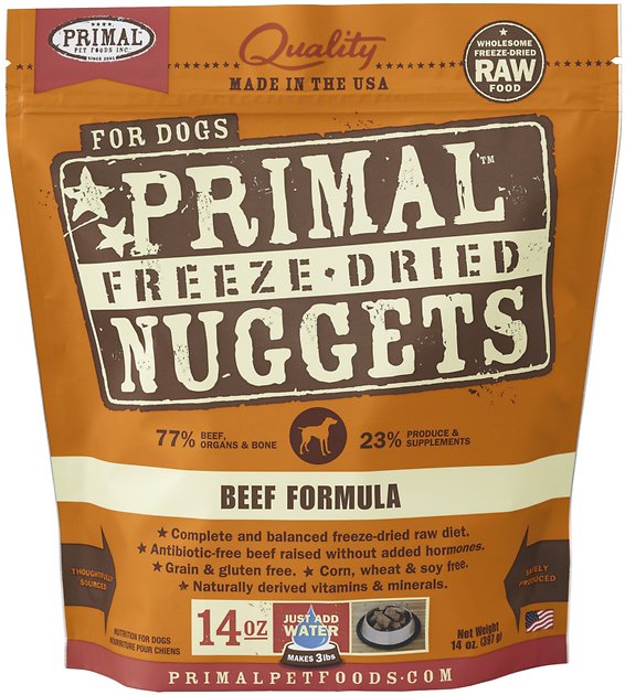 Primal Beef Formula Nuggets Grain-Free Freeze-Dried Dog Food