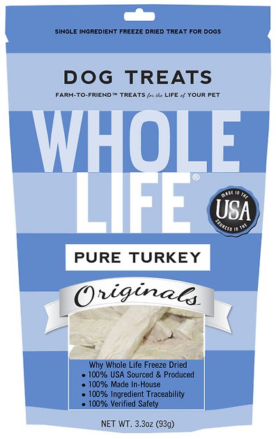 Whole Life Pure Turkey Freeze-Dried Dog Treats, 3.3-oz bag