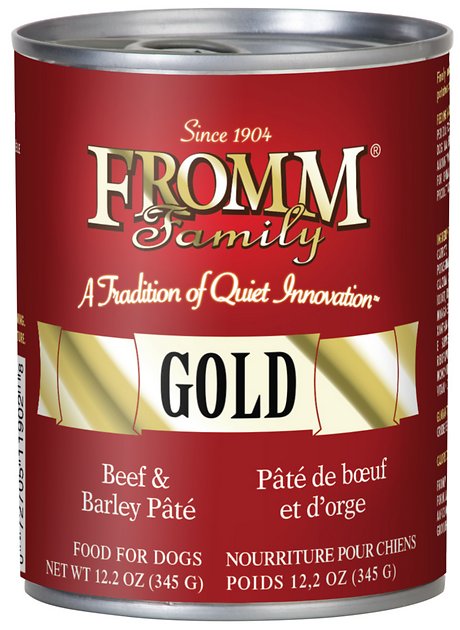 Fromm Gold Beef & Barley Pate Canned Dog Food, 12-oz, case of 12