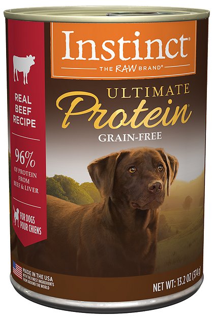 Instinct by Nature's Variety Ultimate Protein Grain-Free Beef Formula Canned Dog Food, 13.2-oz, case of 6