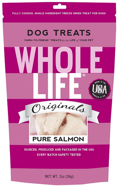 Whole Life Pure Salmon Freeze-Dried Dog Treats, 2-oz bag