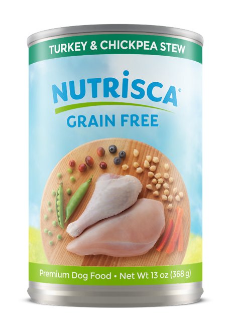 Nutrisca Grain-Free Turkey & Chickpea Stew Recipe Canned Dog Food, 13-oz, case of 12