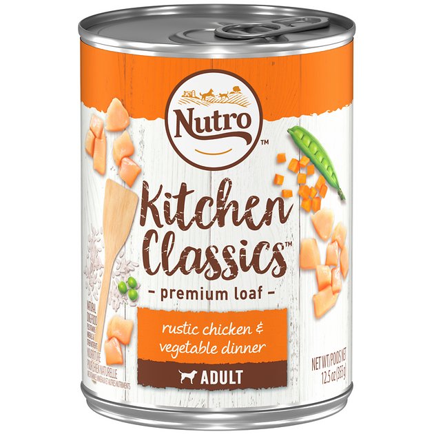 Nutro Adult Kitchen Classics Rustic Chicken & Vegetable Dinner Canned Dog Food, 12.5-oz, case of 12