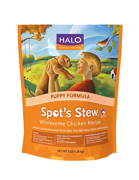 Halo Spot's Stew Wholesome Chicken Recipe Puppy Formula Dry Dog Food