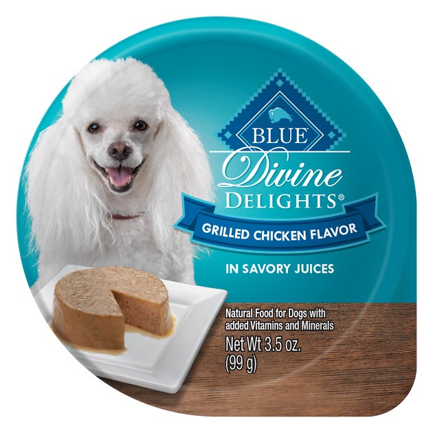 Blue Buffalo Divine Delights Grilled Chicken Flavor Pate Dog Food Trays, 3.5-oz, case of 12