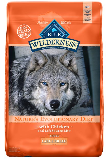 Blue Buffalo Wilderness Large Breed Chicken Recipe Grain-Free Dry Dog Food, 24-lb bag