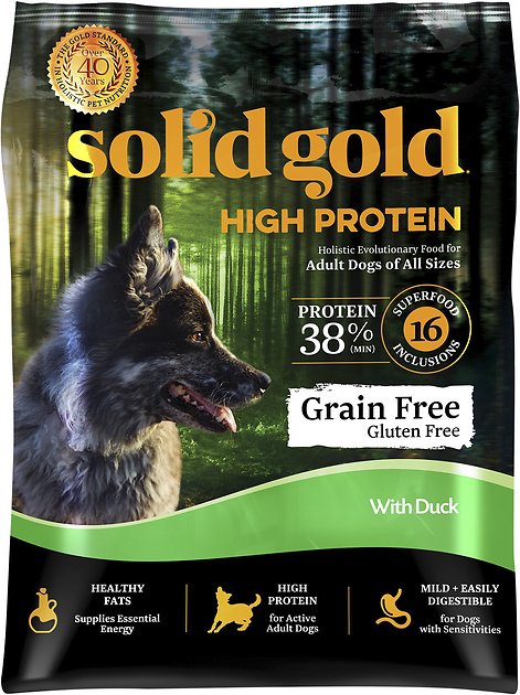 Solid Gold High Protein Grain-Free Duck Recipe Adult Dry Dog Food