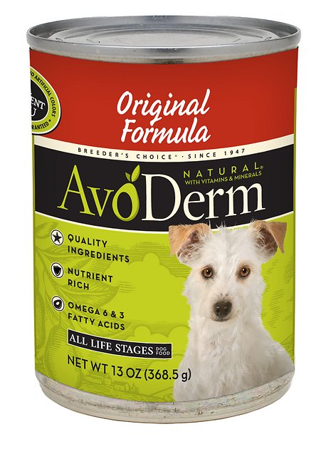 AvoDerm Natural Original Formula Canned Dog Food, 13-oz, case of 12