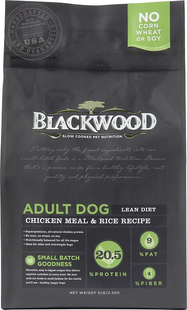 Blackwood Chicken Meal & Rice Recipe Lean Diet Adult Dry Dog Food