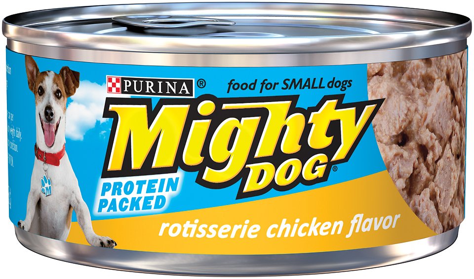 Mighty Dog Rotisserie Chicken Flavor Canned Dog Food, 5.5-oz, case of 24