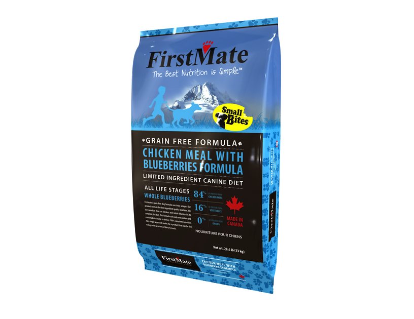 FirstMate Small Bites Chicken Meal with Blueberries Formula Limited Ingredient Diet Grain-Free Dry Dog Food