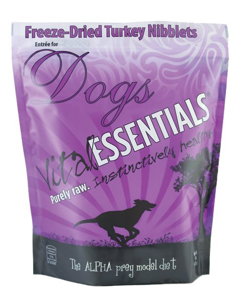 Vital Essentials Turkey Entree Nibblets Grain-Free Freeze-Dried Dog Food, 1-lb bag