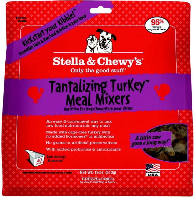 Stella & Chewy's Tantalizing Turkey Meal Mixers Grain-Free Freeze-Dried Dog Food