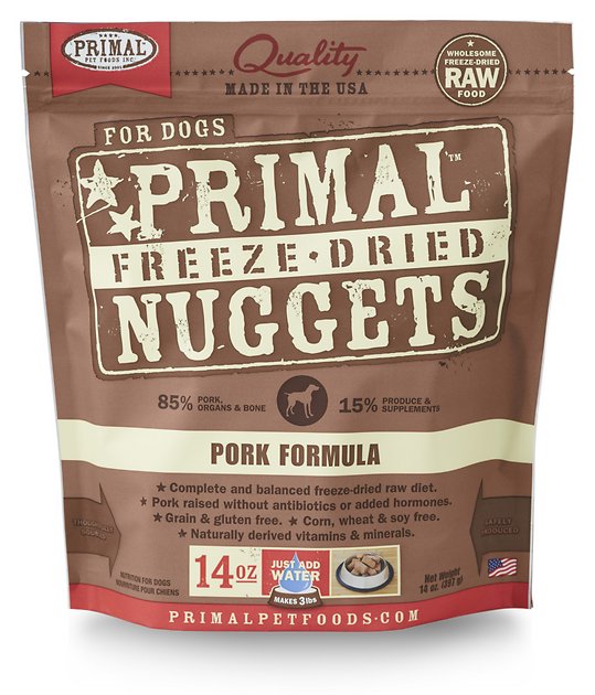 Primal Pork Formula Nuggets Grain-Free Freeze-Dried Dog Food