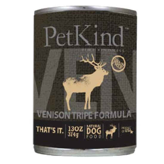 PetKind That's It! Venison Tripe Formula Grain-Free Canned Dog Food, 13-oz, case of 12