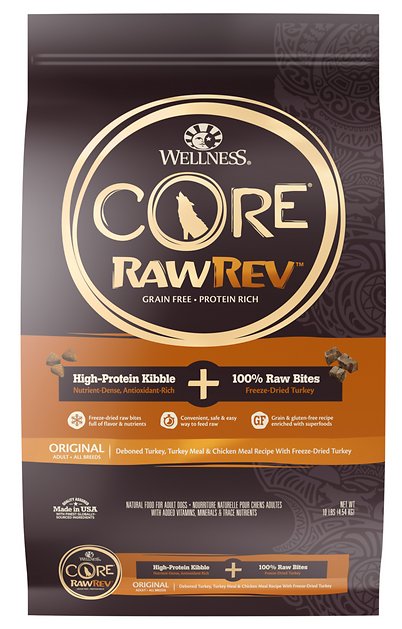 Wellness CORE RawRev Natural Grain Free Original Turkey & Chicken with Freeze Dried Turkey Dry Dog Food