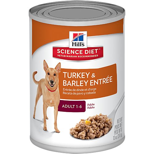 Hill's Science Diet Adult Turkey & Barley Entree Canned Dog Food, 13-oz, case of 12