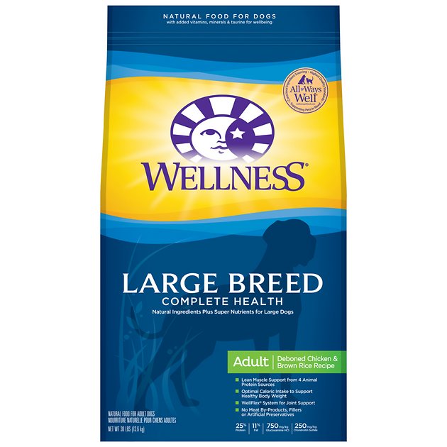 Wellness Large Breed Complete Health Adult Deboned Chicken & Brown Rice Recipe Dry Dog Food