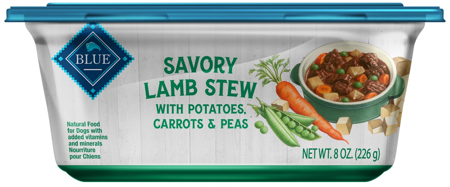 Blue Buffalo Savory Lamb Stew with Potatoes, Carrots & Peas Dog Food Trays, 8-oz, case of 8