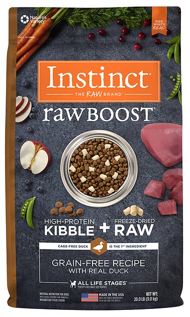 Instinct by Nature's Variety Raw Boost Grain-Free Recipe with Real Duck Dry Dog Food