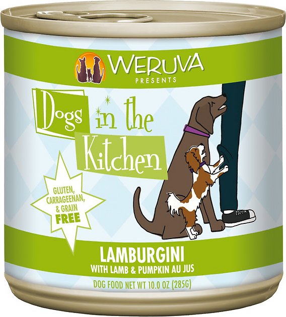 Weruva Dogs in the Kitchen Lamburgini with Lamb & Pumpkin Au Jus Grain-Free Canned Dog Food, 10-oz can, case of 12