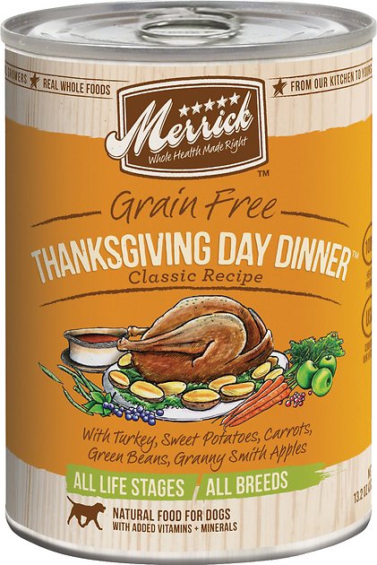 Merrick Classic Grain-Free Thanksgiving Day Dinner Recipe Canned Dog Food