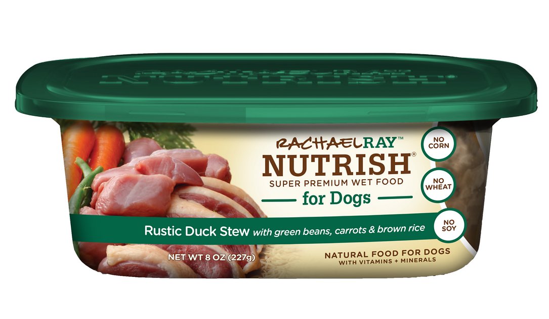 Rachael Ray Nutrish Natural Rustic Duck Stew Natural Wet Dog Food, 8-oz tub, case of 8