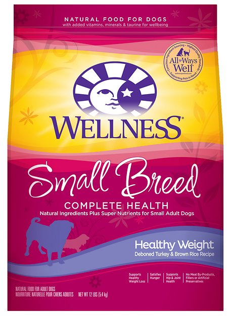 Wellness Small Breed Complete Health Adult Healthy Weight Turkey & Brown Rice Recipe Dry Dog Food