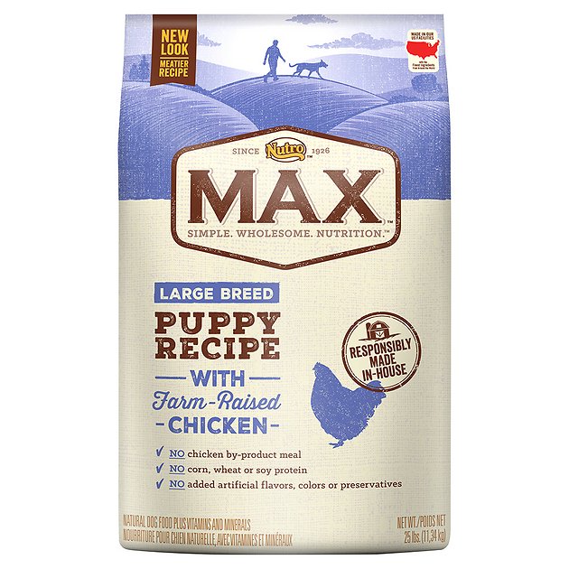 Nutro Max Large Breed Puppy Natural Chicken Meal & Rice Recipe Dry Dog Food, 25-lb bag