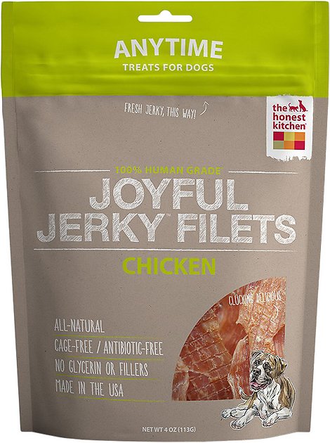 The Honest Kitchen Joyful Jerky Filets Chicken Dog Treats, 4-oz bag