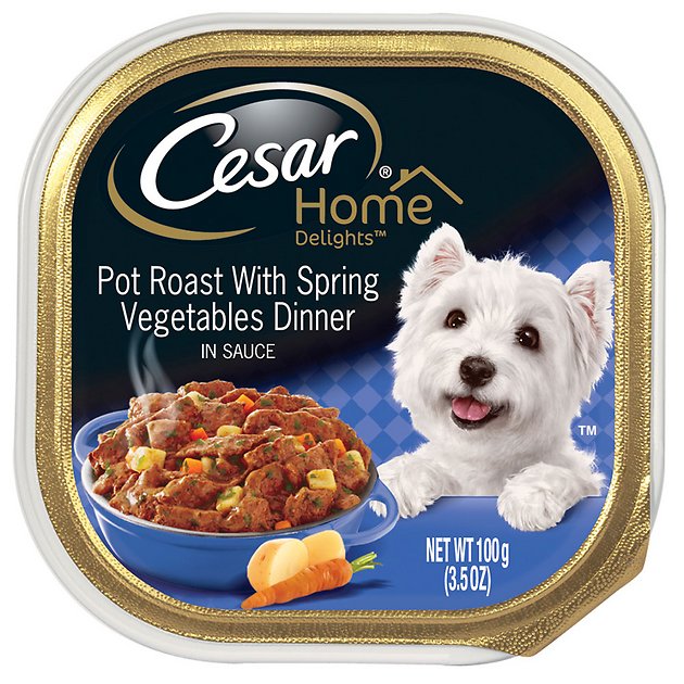 Cesar Home Delights Pot Roast Dog Food Trays, 3.5-oz, case of 24