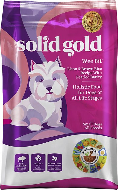 Solid Gold Wee Bit Bison & Brown Rice Recipe with Pearled Barley Small Breed Dry Dog Food