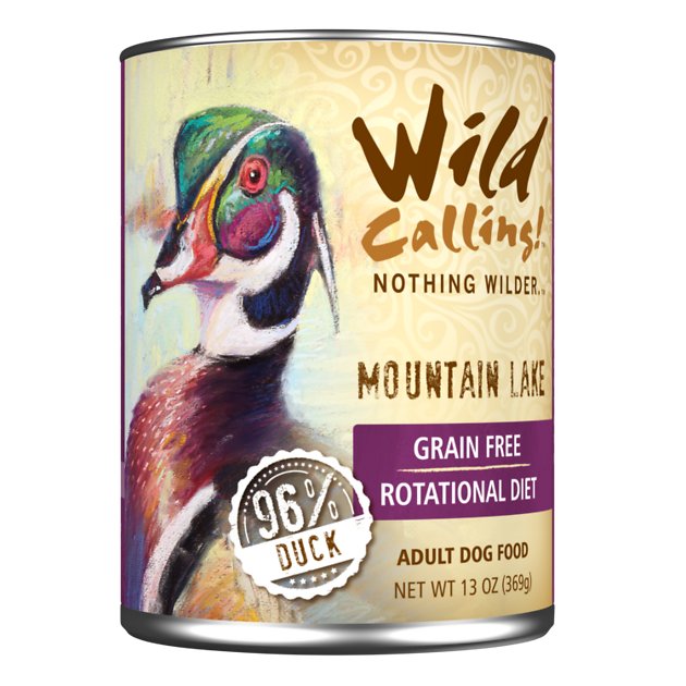 Wild Calling Mountain Lake 96% Duck Grain-Free Adult Canned Dog Food, 13-oz, case of 12