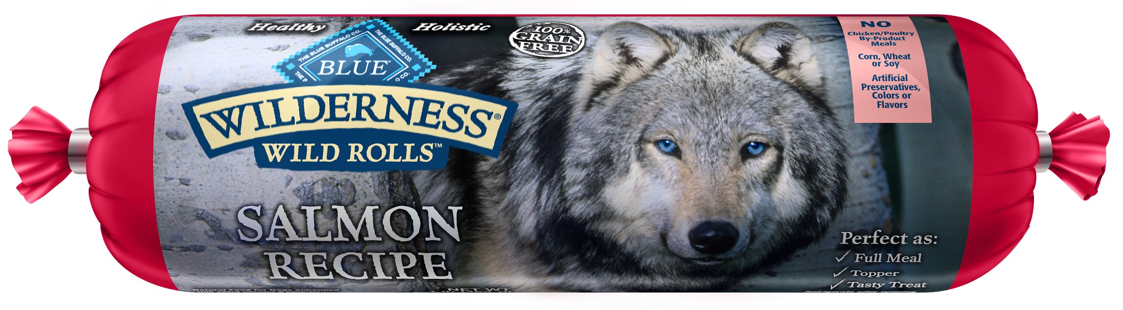 Blue Buffalo Wilderness Wild Rolls Salmon Recipe Grain-Free Dog Food Roll