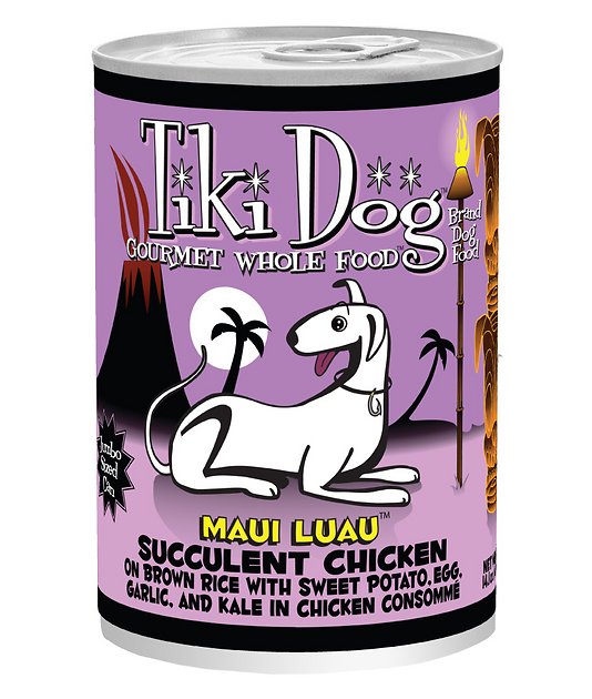 Tiki Dog Maui Luau Chicken on Brown Rice with Sweet Potato Canned Dog Food, 14-oz, case of 12