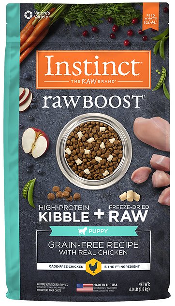 Instinct by Nature's Variety Raw Boost Puppy Grain-Free with Real Chicken Dry Dog Food, 4-lb bag