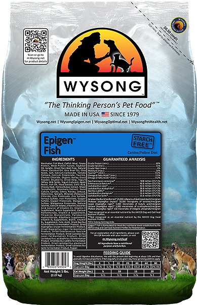 Wysong Epigen Fish Starch-Free Formula Grain-Free Dry Dog & Cat Food, 5-lb bag