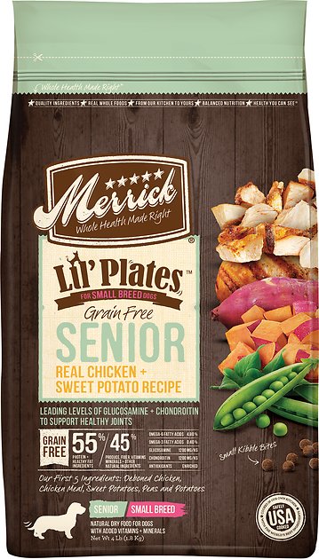 Merrick Lil' Plates Real Chicken & Sweet Potato Recipe Grain-Free Senior Dry Dog Food