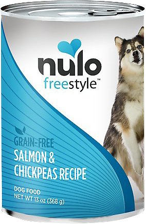 Nulo Freestyle Salmon & Chickpeas Recipe Grain-Free Canned Dog Food, 13-oz, case of 12