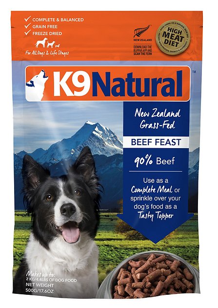 K9 Natural Beef Feast Raw Grain-Free Freeze-Dried Dog Food