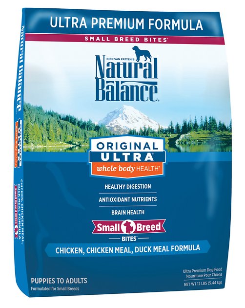 Natural Balance Original Ultra Whole Body Health Chicken, Chicken Meal & Duck Meal Formula Small Breed Bites Dry Dog Food