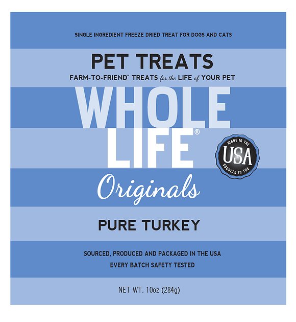 Whole Life Pure Turkey Freeze-Dried Dog & Cat Treats, 10-oz box