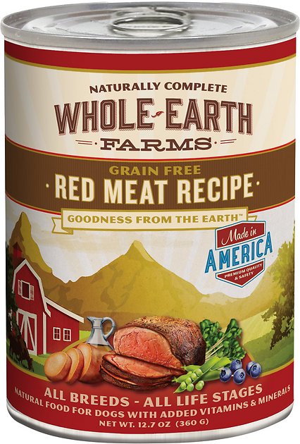 Whole Earth Farms Grain-Free Red Meat Recipe Canned Dog Food, 12.7-oz, case of 12