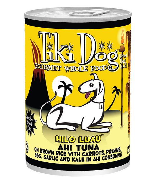 Tiki Dog Hilo Luau Ahi Tuna on Brown Rice with Tiger Prawns Canned Dog Food, 14-oz, case of 12